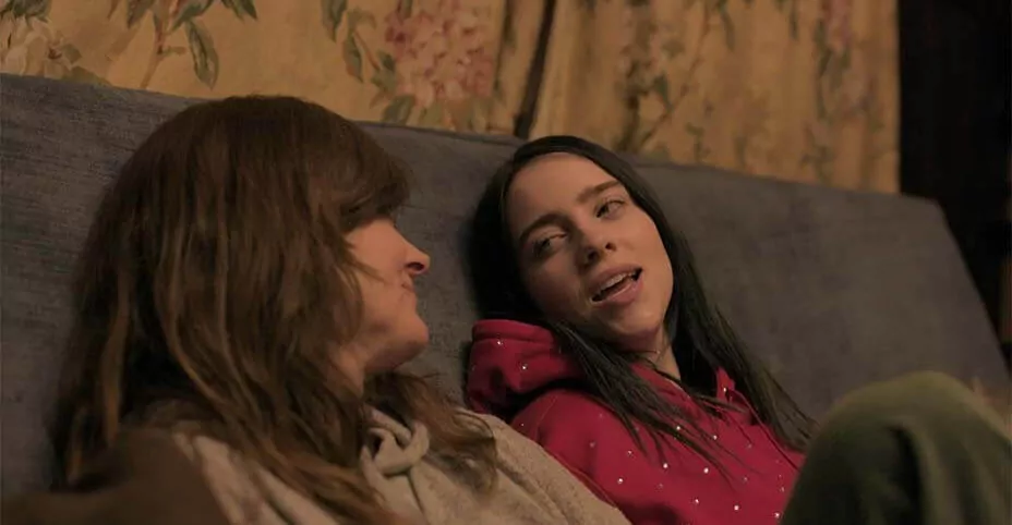 In a still from Billie Eilish: The World's a Little Blurry