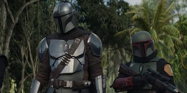 In a still from The Mandalorian Series