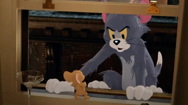 In a still from Tom and Jerry THE MOVIE