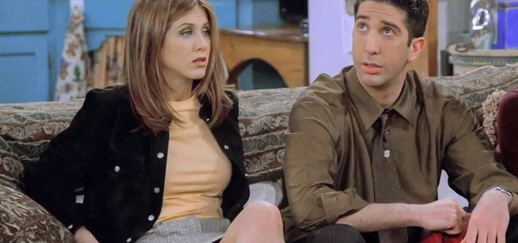 Ross and Rachel in a still from Friends Series