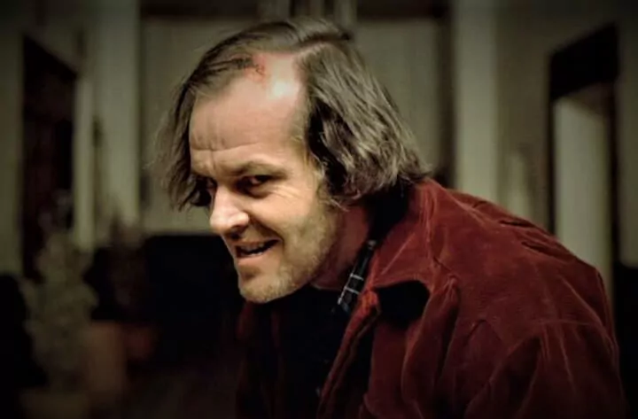 Jack Nihcolson in a still from The Shining Film