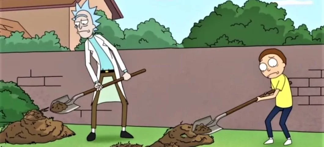 Rick and Morty Bury Themselves