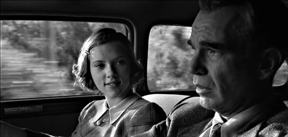 In a still from The Man Who Wasn't There (2001)
